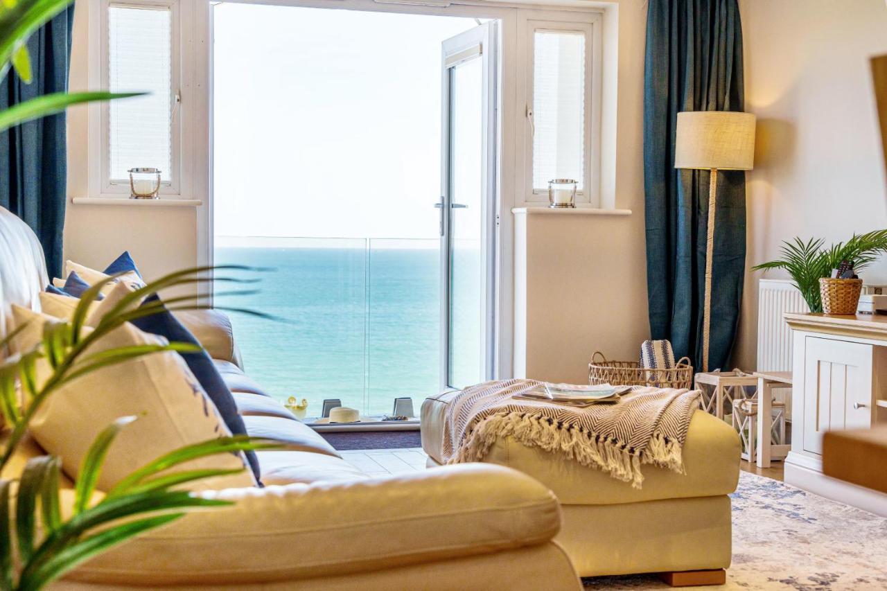 Carbis Bay - Luxury 3 Bed Penthouse Apartment With Sea Views Parking Sauna Balcony Exterior photo